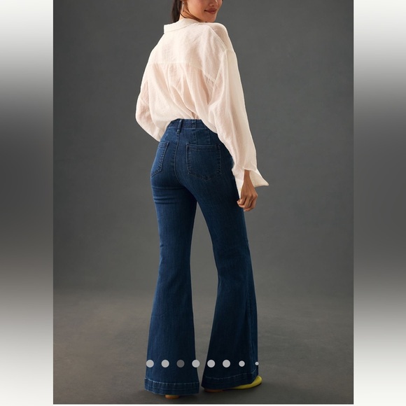 Pilcro Pull on High Rise Retro Flare Jeans - Picture 6 of 9